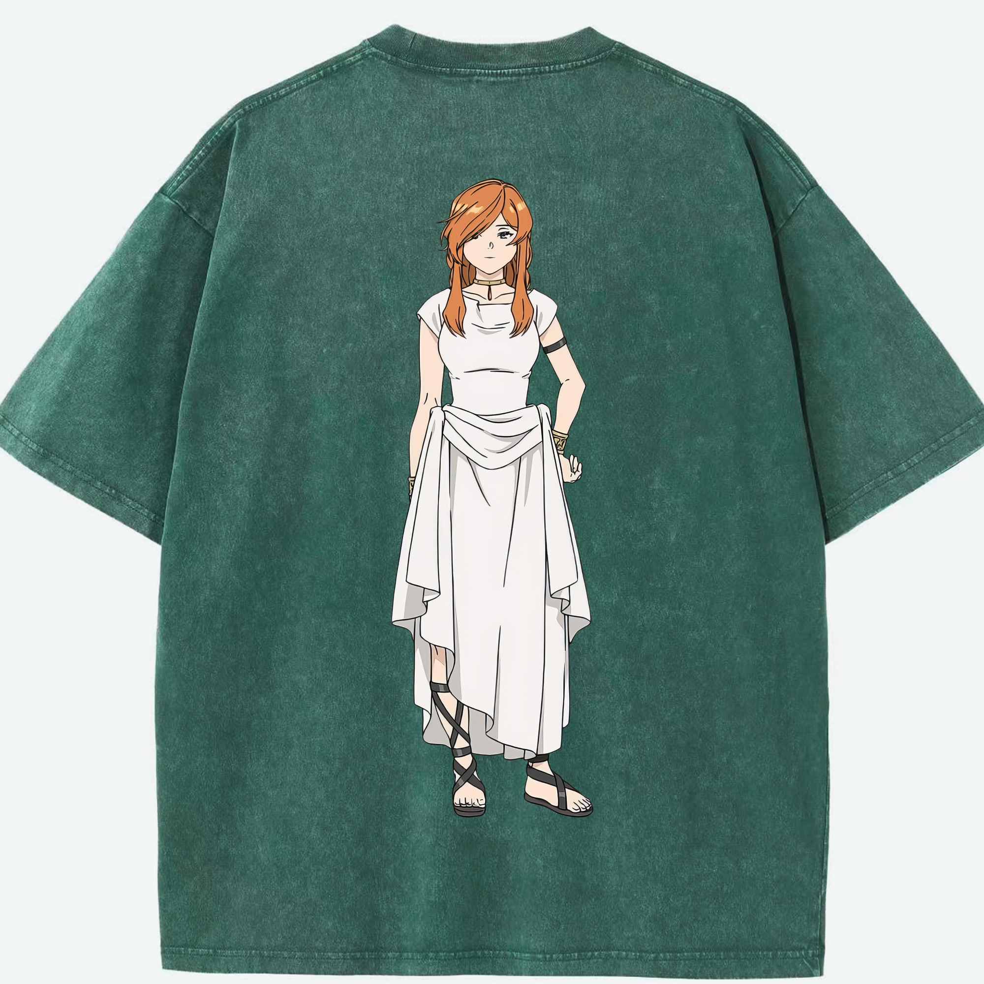 （画像用） 葬送のフリーレン Frieren 綿100% ヴィンテージ風 半袖Tシャツ（背面プリント）